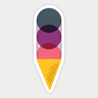 Bauhaus Ice Cream Cone 2 Sticker